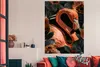 MuchoWow® Poster Flamingo - Rosa - Blätter 120x180 cm - Produktbild-Vorschau 3