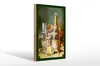 Holzschild Kunst 20x30cm Stillleben Sekt Obstkorb Zitrone Produktbild-Vorschau 1