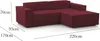 Festes Sofa Dlorenz, Modulares 2-Sitzer-Sofa mit rechter Produktbild-Vorschau 3