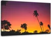 Leinwandbild rosa himmel und palmen 100x70 cm Feeby lila Produktbild-Vorschau 1