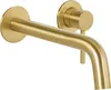 BELIANI Wandmontierte Waschtischarmatur Gold aus Messing Produktbild-Vorschau 1