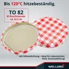 WELLGRO 200x Einmachdeckel TO82 - rot kariert - Produktbild-Vorschau 3