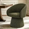 Duhome Sessel Wohnzimmer Grün Drehstuhl aus Bouclé Produktbild-Vorschau 2