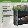 Hochbeet auf Rollen Kräuterbox 80x30x68 cm mobil schwarz Produktbild-Vorschau 7