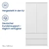 Kleiderschrank Schrank weiß 180cm Höhe 90cm Breite mit 2 Produktbild-Vorschau 5