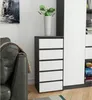 Kommode AKORD CL5 Graphitgrau 40 cm 5 Schubladen Front Weiß Produktbild-Vorschau 7
