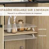 HOMCOM Buffet salon, meuble de rangement avec 3 portes, 2 Voir les images du produit 4