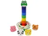 Leantoys Hölzerne Pyramide Lernpuzzle Tiere Produktbild-Vorschau 3