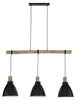 Lindby Hängeleuchte Trebale, E27, Ø 28 cm, 3-flammig, Holz Produktbild-Vorschau 3