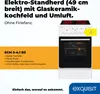 An advertisement for an electric stove. Produktbild-Vorschau