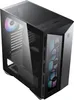A black computer tower with a glass side panel and RGB lighting. Anteprima dell’immagine prodotto