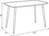 HALMAR Tisch weiß schwarz MDF-Platte Stahl Glas 70cm x Produktbild-Vorschau 15