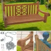 Schaukelbank TABEL - Holz Teak 120x70x61 cm | Hängebank Produktbild-Vorschau 6