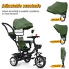 4 in 1 Baby-Dreirad Kinderdreirad Lenkstange Fahrrad Baby Produktbild-Vorschau 4
