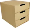 TimeTEX Natura-Schubladen-Box A4 mit 3 Schüben, aus Pappe Produktbild-Vorschau 1