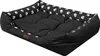 A black dog bed with white paw print accents, shown from a slightly elevated angle. Náhled obrázku produktu