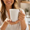 Tazza Wilmax da 380 ml in porcellana bianca per caffè e tè Anteprima dell’immagine prodotto 2