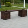Kondela Gartenbank aus Holz mit Pflanzkästen Sasil - braun Produktbild-Vorschau 12
