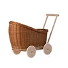 LUNA Puppenwagen aus Weide mit Besatz in Beige 48X28 H26/47 Produktbild-Vorschau 3