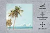 MuchoWow® Mauspad Mousepad Palme - Meer - Sommer 20x20 cm - Produktbild-Vorschau 2