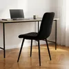 Relaxdays Eetkamerstoel, set van 4, fluweel, metalen poten, Productafbeelding-voorbeeld 3