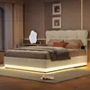 160 x 200 cm großes Stauraumbett mit Samtbezug, Bettgestell Produktbild-Vorschau 10