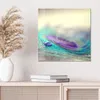 DEQORI Glasbild Echtglas 50x50 cm 'Wasserperle auf Feder' Produktbild-Vorschau 4