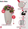 KOTARBAU® váza na květiny vysoký květináč šedý ekolit výška Náhled obrázku produktu 4
