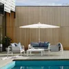 Marbueno - Solskærm Weiß Polyester Aluminium, Ø 300 cm | Produktbild-Vorschau 7