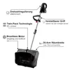 A snow blower with feature callouts. Produktbild-Vorschau