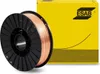 A spool of copper welding wire is shown next to its yellow packaging box. Produktbild-Vorschau