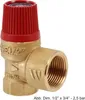 A close-up studio shot of a brass safety valve with a red cap. Anteprima dell’immagine prodotto