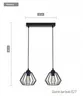 Luxolar Led Pendelleuchte 2 flammig aus Metal Draht im Produktbild-Vorschau 2