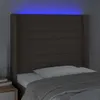 [Home] LED Kopfteil Taupe 83x16x118/128 cm Stoff , Neue Produktbild-Vorschau 4
