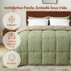 CASABEL Couette Très Chaude 2 personnes, 240x260cm, Vert Voir les images du produit 7