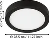 EGLO LED Deckenleuchte Fueva 5, Ø 28,5 cm, Aufbauleuchte Produktbild-Vorschau 3
