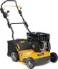A yellow and black STIGA petrol scarifier is shown against a white background. Produktbild-Vorschau