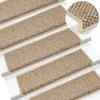 vidaXL Tapis d'escalier autocollant aspect sisal 15 pcs. Voir les images du produit 5