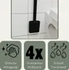 Klobürste Silikon schwarz 4x Set Wandmontage Silikon Produktbild-Vorschau 6