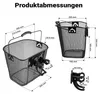 Wiltec fietsmand voor, 32,5x24x26,5 cm, van staal, zwart, Productafbeelding-voorbeeld 12