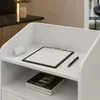 Rednerpult Weiß MDF 59x38,8x104,4cm, Schublade mit Schloss Produktbild-Vorschau 8