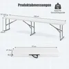 COSTWAY Bierbank klappbar 182x27,5x43cm, Klappbank Produktbild-Vorschau 7