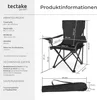 tectake® Set Campingstuhl Gil 80 x 48 x 84,5 cm Produktbild-Vorschau 5