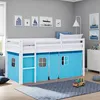 Homestyle4u Hochbett 90x200 Kinder mit Rutsche mit Produktbild-Vorschau 1