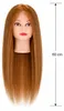 Tête à coiffer Ela - Cheveux naturels 60 cm avec trépied Voir les images du produit 13
