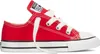 A studio shot of a single red Converse Chuck Taylor All Star sneaker. Voir les images du produit