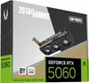 The image shows the retail packaging for a ZOTAC GeForce RTX 5060 graphics card. Voir les images du produit