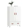 The Living Store Highboard Hochglanz-Weiß 69,5x31x115 cm Produktbild-Vorschau 5