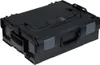 A black L-BOXX tool case with gray accents is shown from a slightly elevated angle against a white background. Produktbild-Vorschau