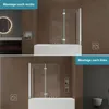 doporro 70x120x140cm Design-Duschwand für Badewanne Produktbild-Vorschau 7